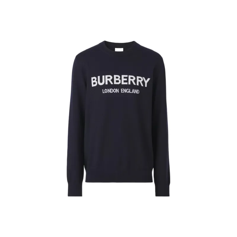 Burberry Logo Intarsia Wool Blend Sweater-0