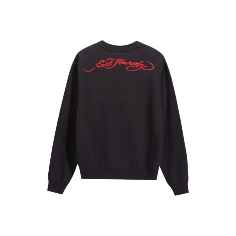Ed Hardy Sweatshirt Women's Black-1