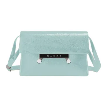 MARNI Calfskin Envelope Bag, Shoulder Bag, Crossbody Bag Trumpets Women's Green
