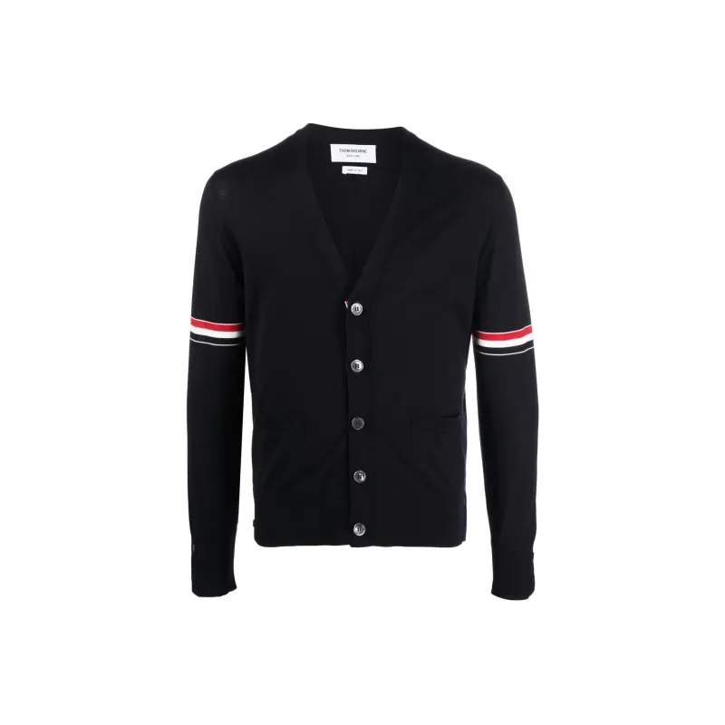THOM BROWNE Rwb Knitted Cardigan-0