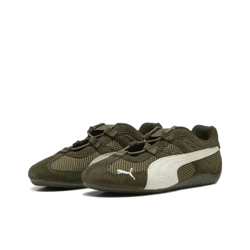 PUMA Speedcat Go Cushioning, Wear Resistant Low Top Casual Shoes Women's Olive Green-1