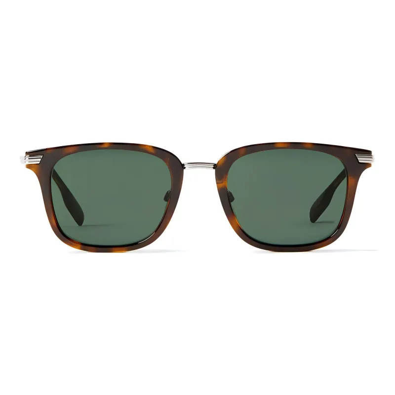 Burberry Nylon Metal Irregular Shape Sunglasses Unisex Brown-0
