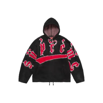 Supreme Accent Brushed Zip Up Hooded Sweater