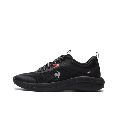 Le Coq Sportif LCS EASY RUN Shock Absorbers With Slip Resistant Features Low Top Training Shoes Unisex Black
