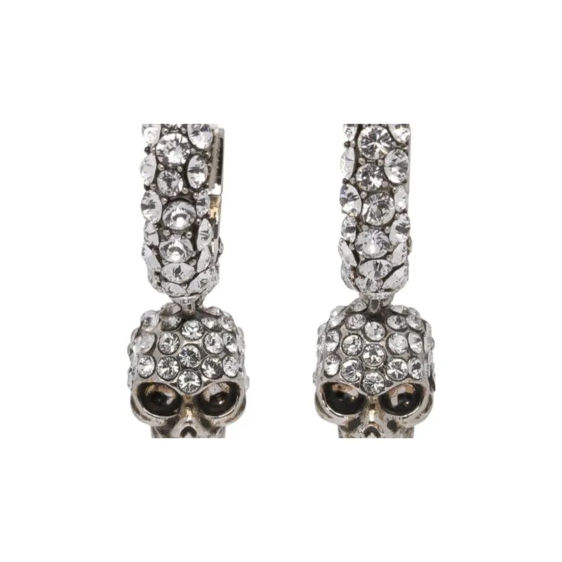 Alexander McQueen Brass Earrings Women's Silver-1