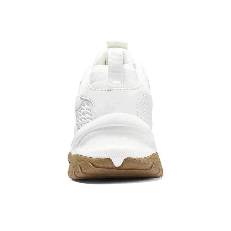 Skechers Cushioning Anti-Slip And Wear-Resistant Low-Top Running Shoes Men's White-4