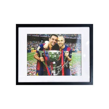 EM Barcelona Soccer Memorabilia & Collectible Includes Certification Certificate, Outer Frame Size 38.6x48.6cm Men's