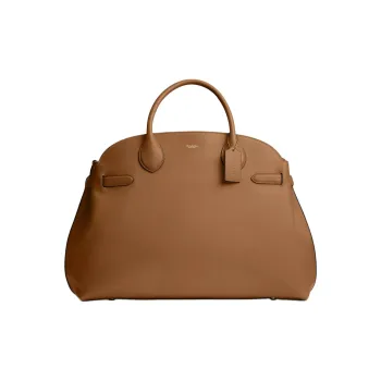 COACH Empire Carryall Textured Leather One Shoulder Handbag Large Size Women's Brass & Honey Brown
