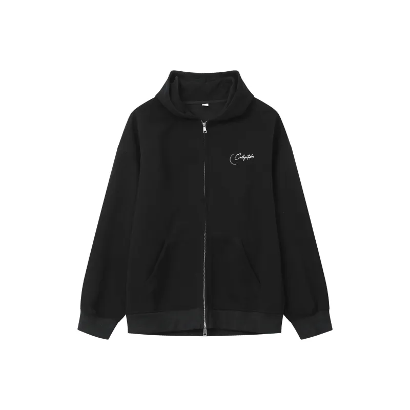 CUIBUJU Korean Minimalist Style Letter Embroidery Design Hoodie Unisex-4