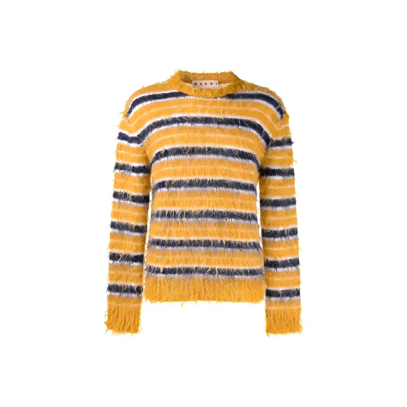 MARNI Groovy Striped Mohair Sweatshirt-0