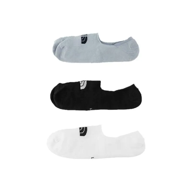 THE NORTH FACE No Show Socks Unisex 3 Pack Cosmic Black/Snow Peak White/Starlight Gray-0