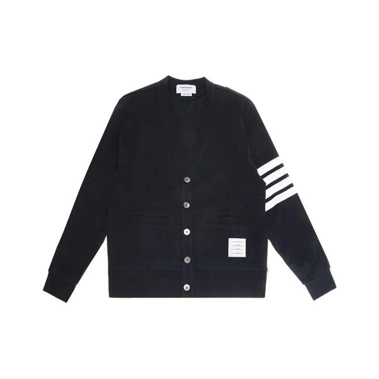 THOM BROWNE 4 Bar Loopback Cardigan-0