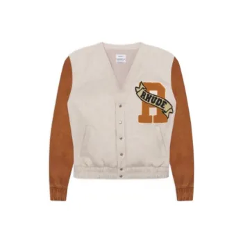 RHUDE 'Beige/Tan' Suede Bomber Jacket