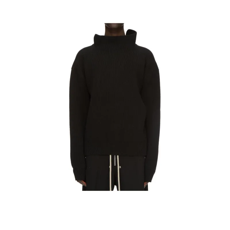 RICK OWENS High Neck Knitted Jumper-0