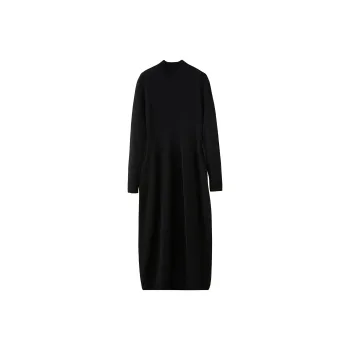 SNOWFORTE Long Sleeved Dresses Women's Obsidian Black