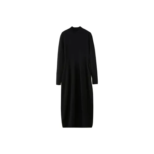 SNOWFORTE Long Sleeved Dresses Women's Obsidian Black