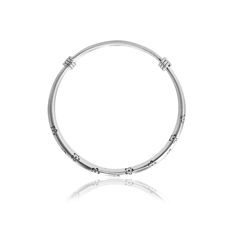 Kelanxi 999 Fine Silver Bangles Women's-0