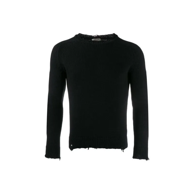 SAINT LAURENT Destroyed Knitted Jumper-0