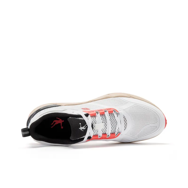 QIAODAN Cushioning, Slip Resistant, And Abrasion Resistant Low Top Casual Running Shoes Men's White Black-3
