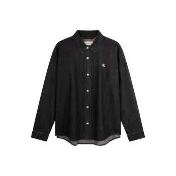 CALVIN KLEIN Shirt Men's Denim Black