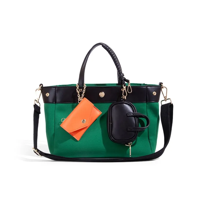 Vigno Canvas Handbag, One Shoulder, Crossbody Bag Women's Multicolor-34