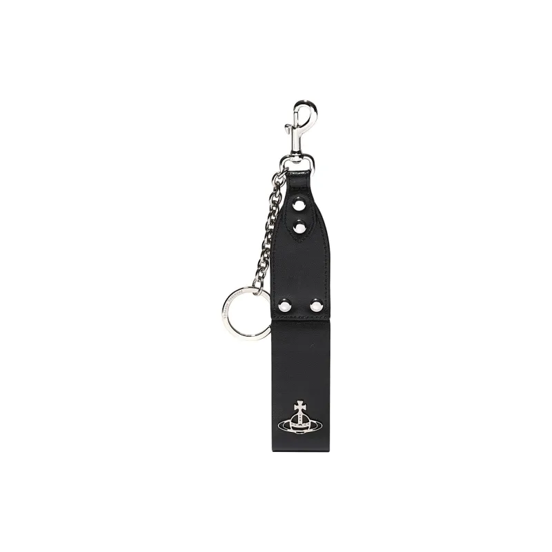Vivienne Westwood Leather Keychain Bag Accessory Women's Black-1