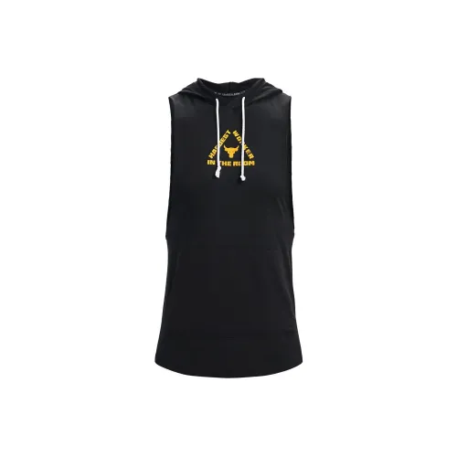 Under Armour Project Rock Mens Sleeveless Hoodie Black