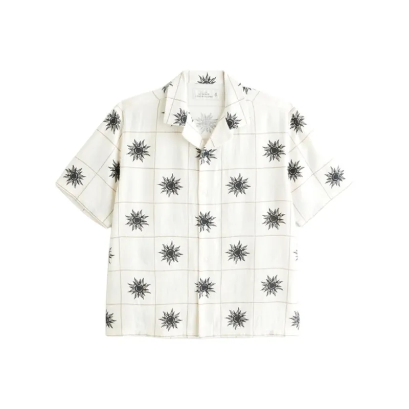 Abercrombie＆Fitch Shirt Men's Cream Pattern-0