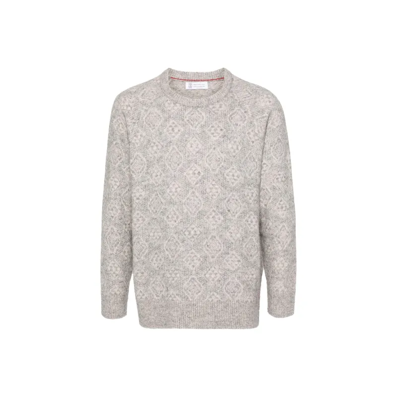 Brunello Cucinelli Patterned Crewneck Jumper-0