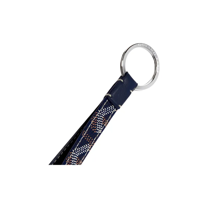 GOYARD Canvas With Calfskin Keychain Bag Accessory Unisex Marine Blue-1