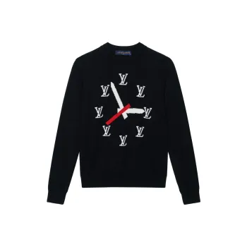 LOUIS VUITTON Clock Instarsia Pullover