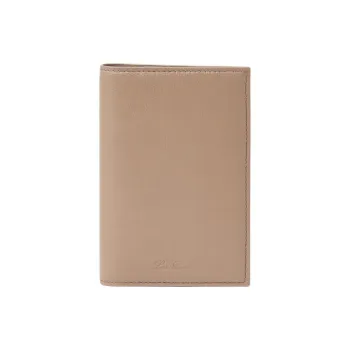 Loro Piana Calfskin Passport Holder Women's Warm Milk Scent