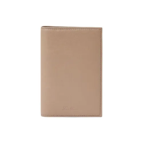 Loro Piana Calfskin Passport Holder Women's Warm Hue Milky Scent