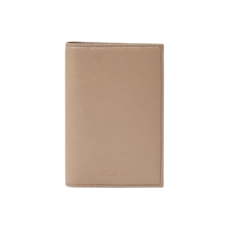 Loro Piana Calfskin Passport Holder Women's Warm Hue Milky Scent-0