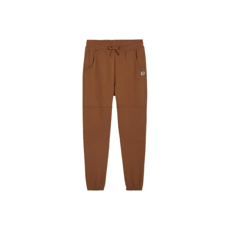 PUMA DOWNTOWN Knitted Sweatpants Men's Orange Brown-0