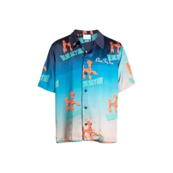 Blue Sky Inn Dog print Short sleeve Shirt