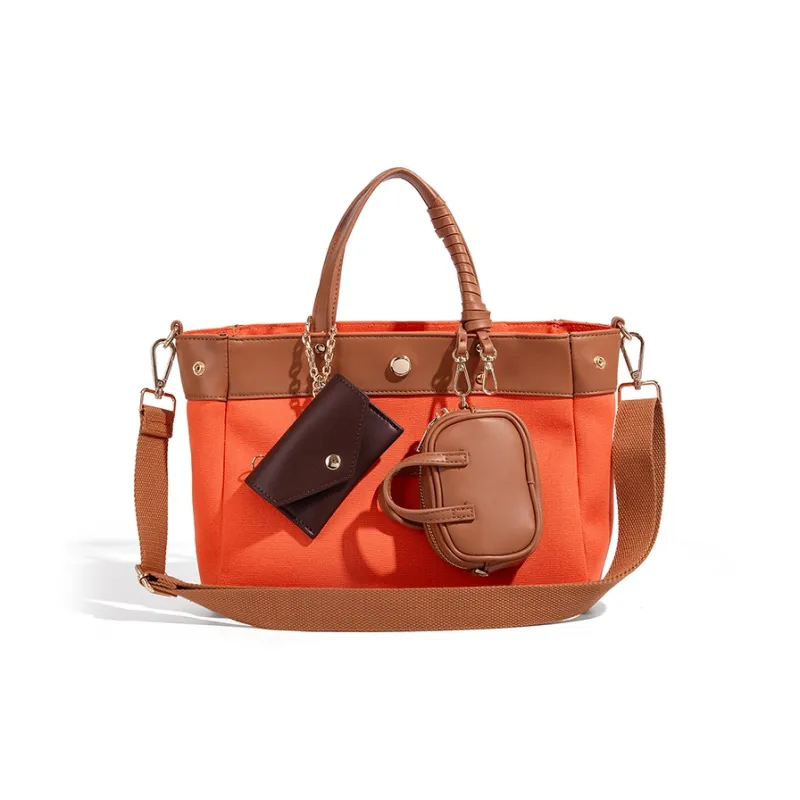 Vigno Canvas Handbag, One Shoulder, Crossbody Bag Women's Multicolor-42