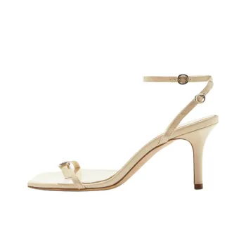 Aeyde Hallie One Strap Sandals 7.5cm Women's Beige