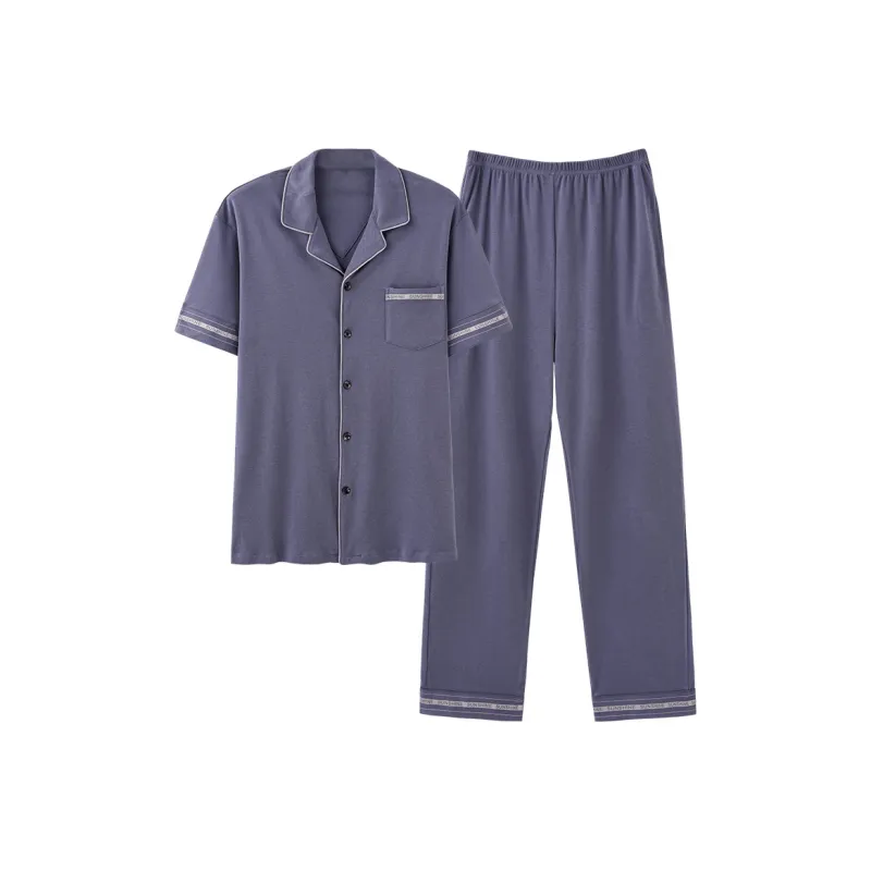 MIIOW Pajama Set Men's Steel Blue-7