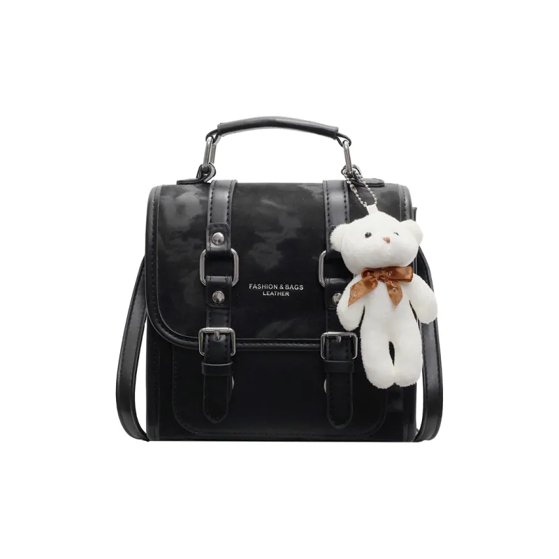 PINK·LAND PU Backpack Women's Pink/Brown/Silver/Blue/Black-29