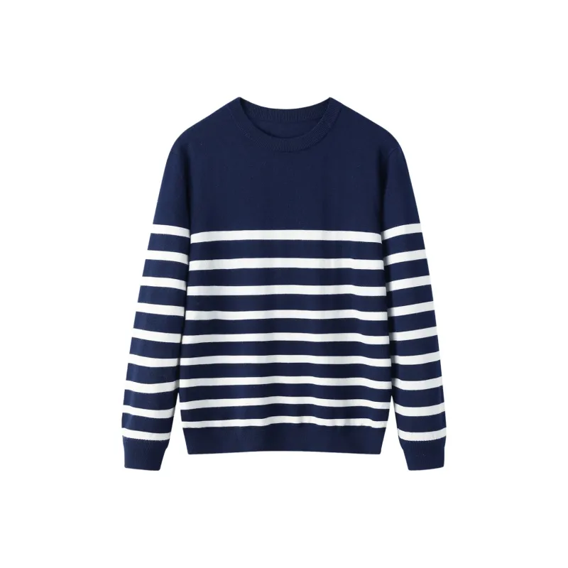 H YXIANG Sweater Men's Navy Blue-0