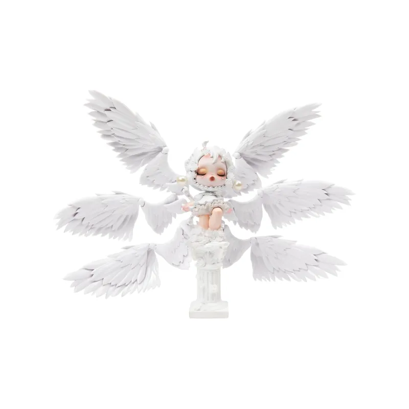 [Modified Doll] POP MART SKULLPANDA Photo Collection Six Winged Angel Hang Tag Box 18cm-0