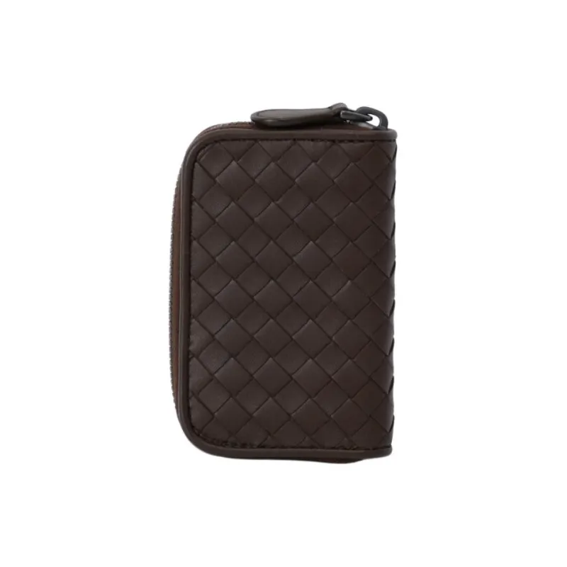 Bottega Veneta Sheepskin Card Holder Unisex Brown-3