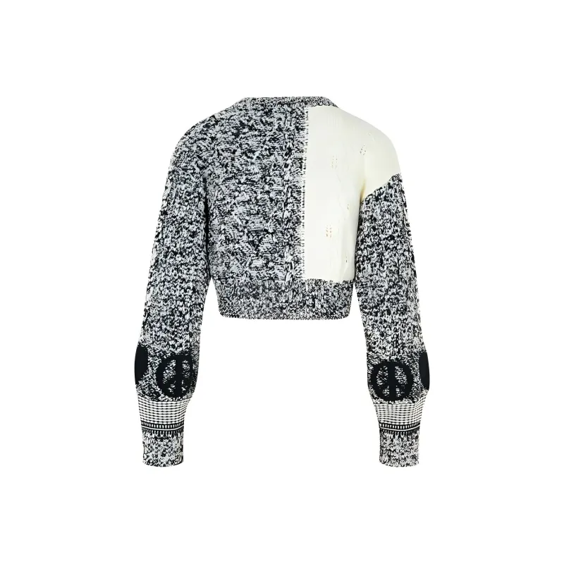 MOSCHINO Logo Intarsia Cropped Jumper-1