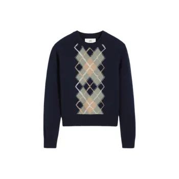 AMIPARIS Paris Argyle Knitted Jumper