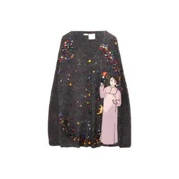 LOEWE X Howl's Moving Castle Cashmere Sweaters Unisex Dark Gray