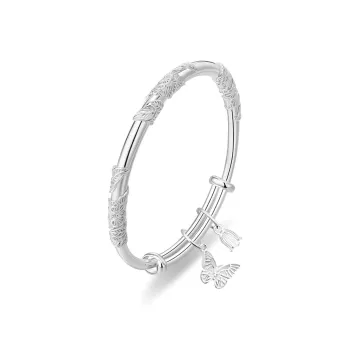GUDS GAVE S999 Fine Silver Bangles Women's