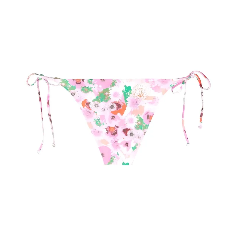GANNI Floral print String Bikini Bottoms-1