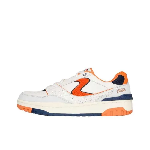 Skechers Low Top Skateboard Shoes Men's White Orange