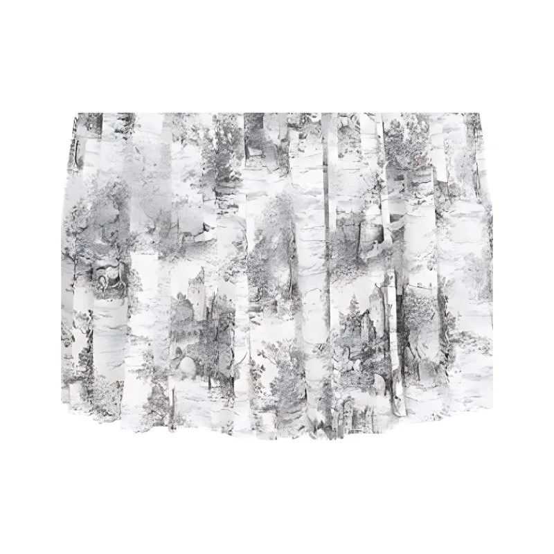 DIOR FW24 Casual Long Skirt Women's White Black-3